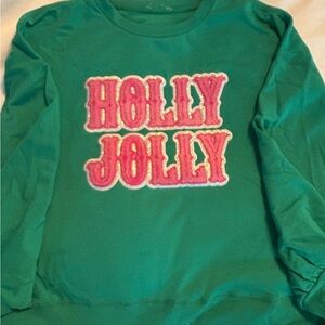 Green 'Holly Jolly' sweatshirt
